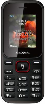 Мобильный телефон Texet TM-128 черный красный