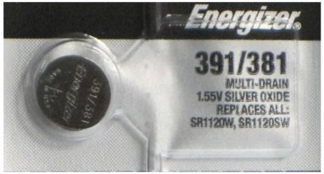 Батарейка Energizer Silver Oxide 635605 391/381 (SR1120W, SR1120SW) 1 шт
