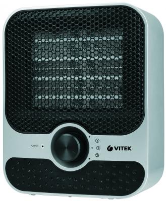 Тепловентилятор Vitek VT-1759(SR) 1500 Вт вентилятор термостат керамический нагреватель серебристый чёрный