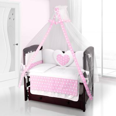 Балдахин на детскую кроватку Beatrice Bambini bianco Neve (anello rosa)