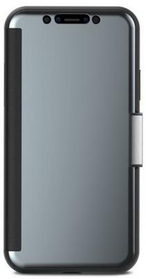 Чехол-кошелек Moshi StealthCover для iPhone X серый