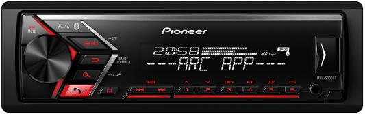Автомагнитола Pioneer MVH-S300BT-K USB MP3 FM RDS 1DIN 4x50Вт черный