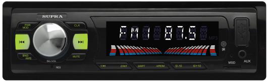 Автомагнитола Supra SFD-43U USB MP3 FM 1DIN 4x40Вт черный