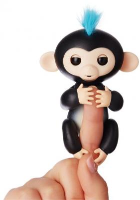Интерактивная игрушка обезьянка WowWee Fingerlings - Финн пластик черный 12 см 3701A