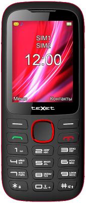 Мобильный телефон Texet TM-D228 черный красный