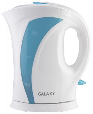 Чайник GALAXY GL0103 2200 Вт белый голубой 1.8 л пластик