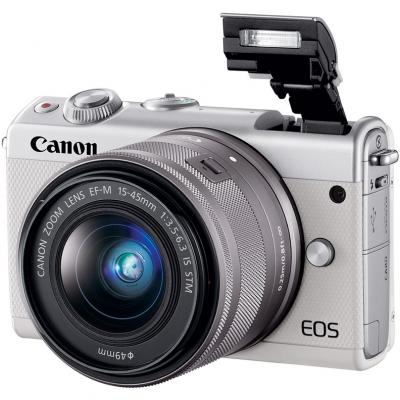 

Фотоаппарат Canon EOS M100 18Mpix 3" 1080p WiFi 15-45 IS STM LP-E12 белый 2210C012