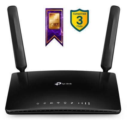 Wi-Fi роутер TP-LINK Archer MR400 AC1200 802.11aс 867Mbps 2.4 ГГц 5 ГГц 3xLAN Разъем для SIM-карты черный