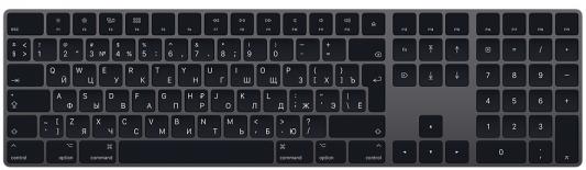 

Клавиатура беспроводная Apple Magic Keyboard Bluetooth серый MRMH2RS\\A