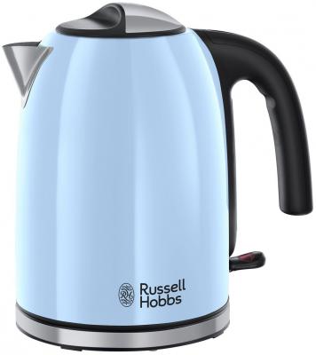 

Чайник Russell Hobbs Colours Plus 20417-70 2400 Вт голубой чёрный серебристый 1.7 л нержавеющая сталь