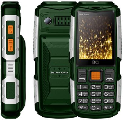 Мобильный телефон BQ 2430 Tank Power зеленый серебристый