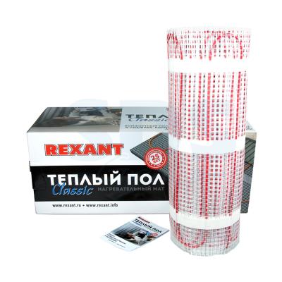 Тёплый пол (нагревательный мат) REXANT Classic RNX -7,0-1050 (площадь 7,0 м2 (0,5 х 14,0 м)), 1050 Вт, двухжильный с экраном