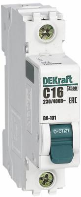 Автоматический выключатель 1Р 16А х-ка C ВА-101 4,5кА, DEKraft, , 11054DEK