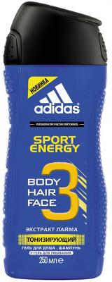 

Шампунь-гель для волос и тела ADIDAS Body-Hair-Face Sport Energy лайм 250 мл 81648776