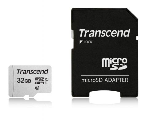 Карта памяти microSDHC 32Gb Transcend TS32GUSD300S-A