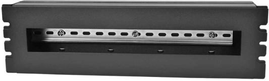 ЦМО 19" панель с DIN-рейкой PS-3U, цвет черный (КП-АВ-9005)
