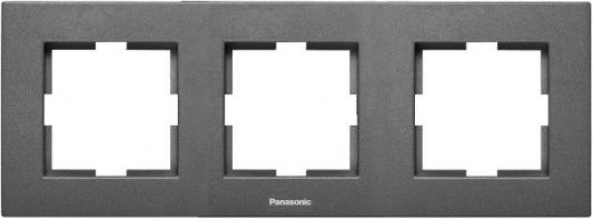 

Рамка PANASONIC WKTF0803-2DG-RES Karre Plus 3м горизонтальная темно-серый