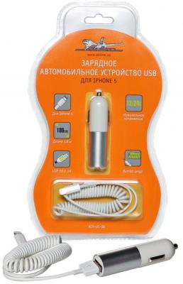 

Автомобильное зарядное устройство Airline ACH-UI-06 USB 8-pin Lightning 2.1A серебристый
