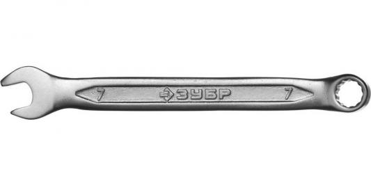 

Ключ ЗУБР 27087-07 МАСТЕР гаечный комбинированный, Cr-V сталь, хромированный, 7мм
