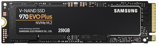 Твердотельный накопитель SSD M.2 250 Gb Samsung 970 EVO Plus Series Read 3500Mb/s Write 2300Mb/s 3D NAND TLC (MZ-V7S250BW)