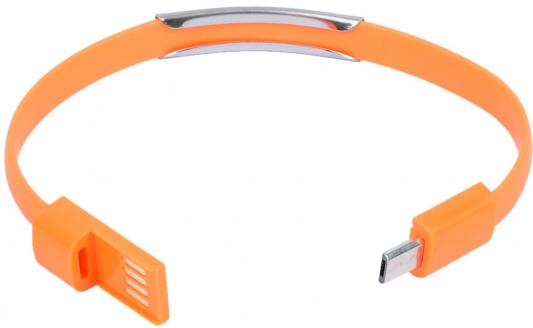 Кабель-браслет microUSB Gmini GM-WDC-200O плоский оранжевый