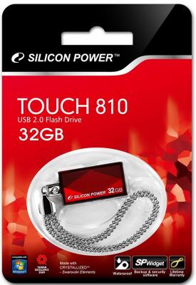 Внешний накопитель 32GB USB Drive &lt;USB 2.0&gt; Silicon Power Touch 810 Red SP032GBUF2810V