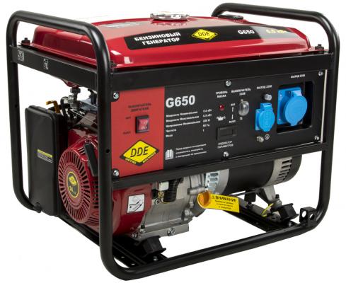 Генератор бензиновый DDE G650 (917-422)  1ф 6,0/6,5 кВт бак 25 л 81 кг дв-ль 14 л.с.