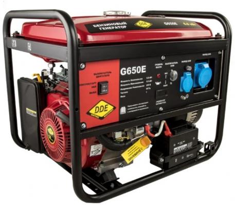 Генератор бензиновый DDE G650Е (917-439)  1ф 6,0/6,5 кВт бак 25 л 88 кг дв-ль 14 л.с. элстарт