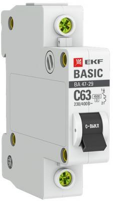Автомат EKF mcb4729-1-10C  1п c 10а ва 47-29 4.5ка basic