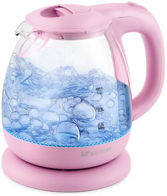 Чайник электрический KITFORT КТ-653-2 1100 Вт розовый 1 л пластик/стекло