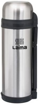 Термос ЛАЙМА классический с узким горлом, 1,8 л, нержавеющая сталь, пластиковая ручка, 601405
