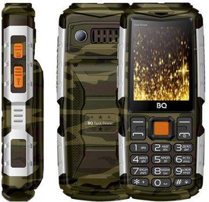 Мобильный телефон BQ 2430 Tank Power серебристый камуфляж