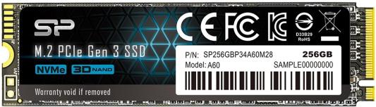 Твердотельный накопитель SSD M.2 256 Gb Silicon Power P34A60 Read 2200Mb/s Write 1600Mb/s 3D NAND TLC (SP256GBP34A60M28)