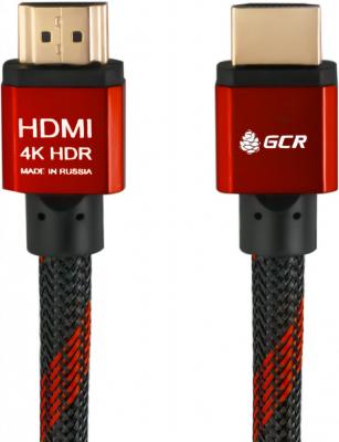 Кабель HDMI 3м Green Connection GCR-51491 круглый черный/красный
