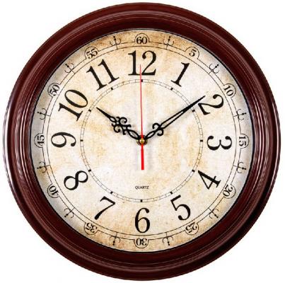 Часы настенные Бюрократ WallC-R77P коричневый