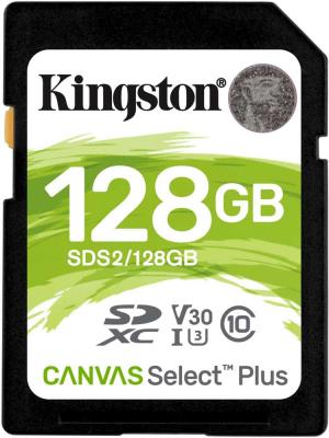 Карта памяти SDXC Kingston Canvas Select Plus, 128 Гб, UHS-I Class U3 V30