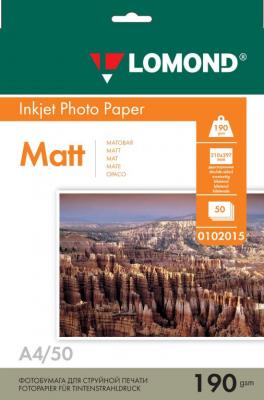 Бумага Lomond A4 190г/кв.м Matt Photo Quality DS [0102015] 50л