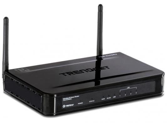 Маршрутизатор TRENDnet TEW-634GRU 802.11bgn 300Mbps 2.4 ГГц 4xLAN USB USB черный
