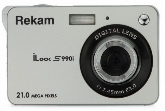 Фотоаппарат Rekam iLook S990i серебристый 21Mpix 2.7" 720p SDHC/MMC CMOS IS el/Li-Ion
