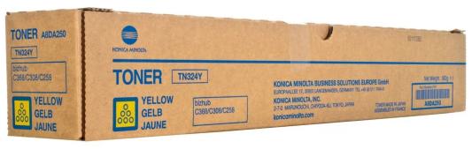 Тонер-картридж Konica Minolta TN-324Y для Konica-Minolta bizhub C258/C308/C368 26000стр Желтый