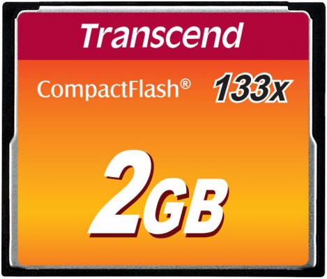 Карта памяти Compact Flash  2Gb Transcend 133x Type I TS2GCF133