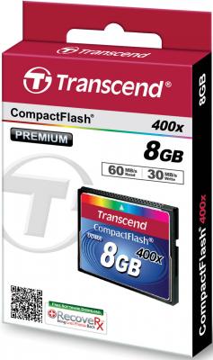 Карта памяти Compact Flash 8Gb Transcend 400X, Type I TS8GCF400