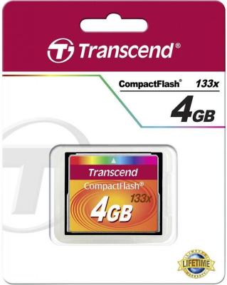 Карта памяти Compact Flash 4Gb Transcend 133x Type I TS4GCF133
