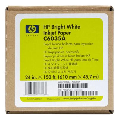 Бумага HP (C6035A) ярко-белая для струйной печати  90г/м (610 мм на 45,7 м)