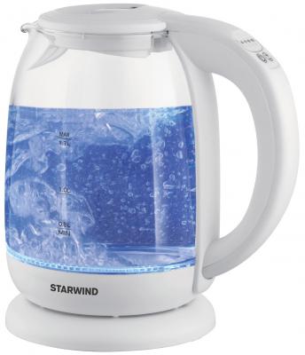 Чайник электрический StarWind SKG4215 2200 Вт белый 1.7 л стекло