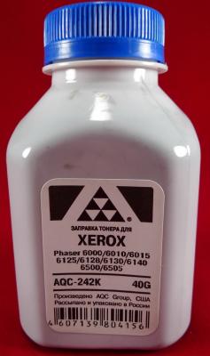 Тонер XEROX Phaser 6000/6010/6015/6125/6128/6130/6140/6500/6505  Black (фл. 40г) AQC-США фас.Россия