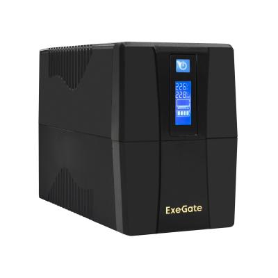 Exegate EP285566RUS ИБП ExeGate Power Smart ULB-600.LCD.AVR.C13 <600VA/360W, LCD, AVR, 4*IEC-C13, Black>