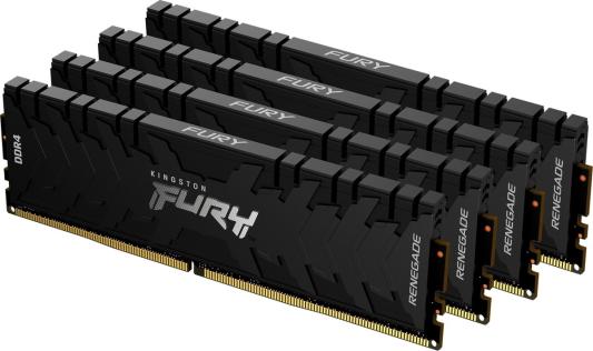Оперативная память для компьютера 32Gb (4x8Gb) PC4-28800 3600MHz DDR4 DIMM CL16 Kingston FURY Renegade Black (KF436C16RBK4/32)
