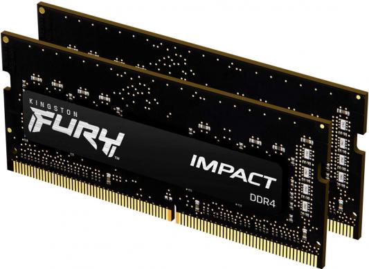 Оперативная память для ноутбука 64Gb (2x32Gb) PC4-25600 3200MHz DDR4 SO-DIMM CL20 Kingston FURY Impact (KF432S20IBK2/64)