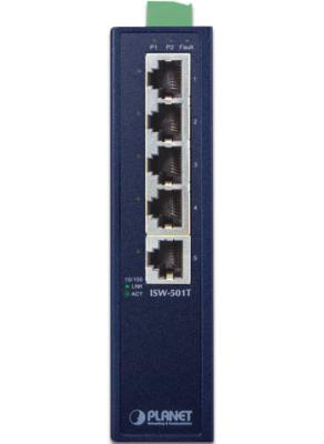 IP30 Slim Type 5-Port Industrial Fast Ethernet Switch (-40 to 75 degree C)